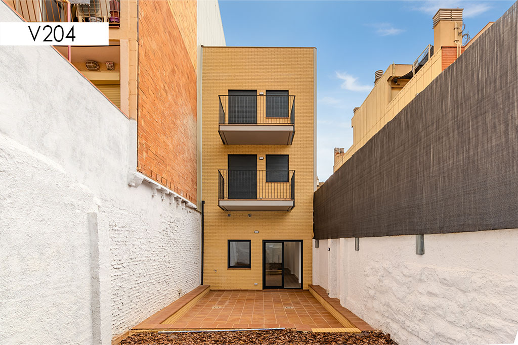 Fachada trasera de la promoción V204