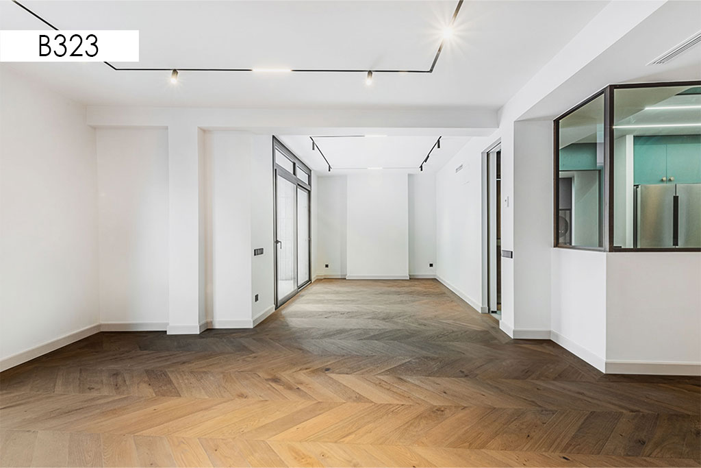 Salón comedor de diseño contemporáneo, resultado de una reforma integral en piso de la Zona Alta de Barcelona por Suso Vendrell Architects.